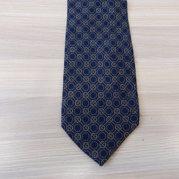 VALENTINO Oliver Neck Tie Mens Blue‎ Silk Italian Cravatta Necktie Classic ITALY - Picture 2 of 11